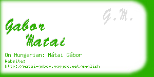 gabor matai business card